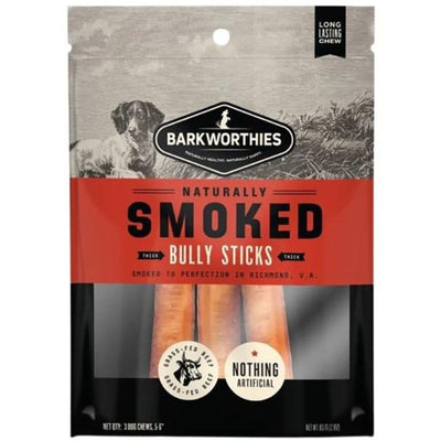 Barkworthies Dog Smoked Bully Thick 6 Inch 3 Pack