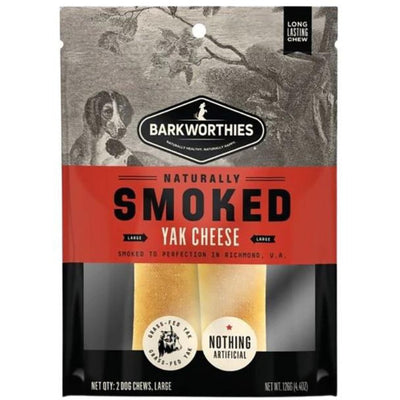 Barkworthies Dog Smoked Yak Cheese Large 2 Pack