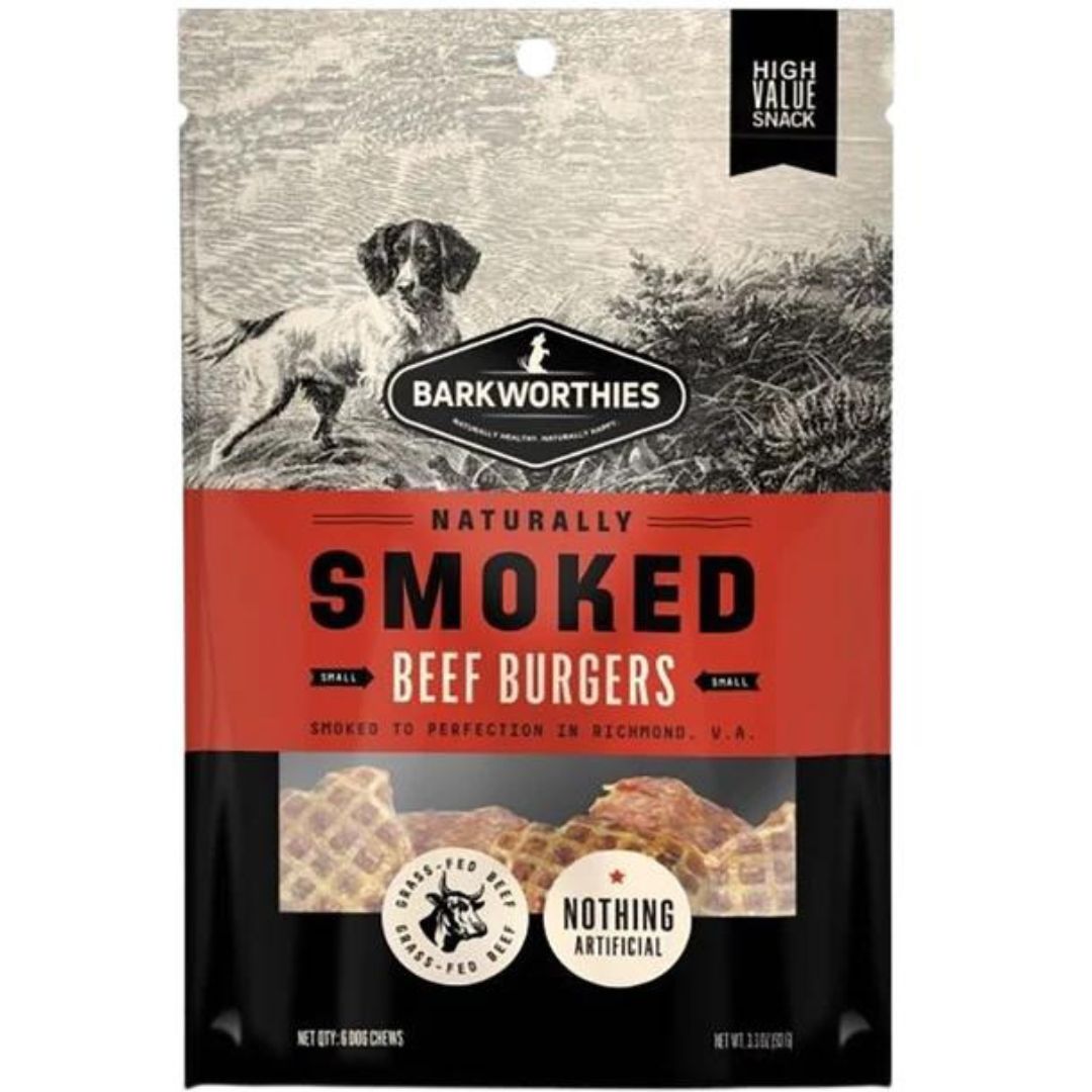Barkworthies Dog Smoked Burgers 6 Pack