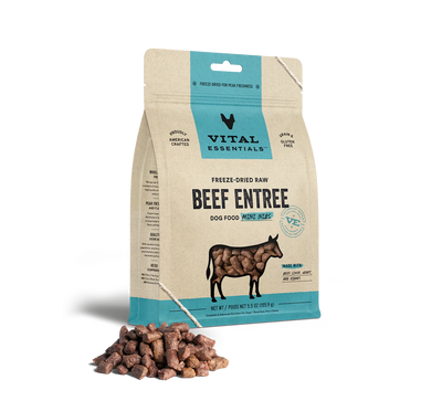 Vital Essentials Dog Freeze-Dried Mini Nibs Beef 5.5oz.