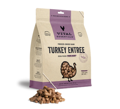 Vital Essentials Dog Freeze-Dried Mini Nibs Turkey 25oz.