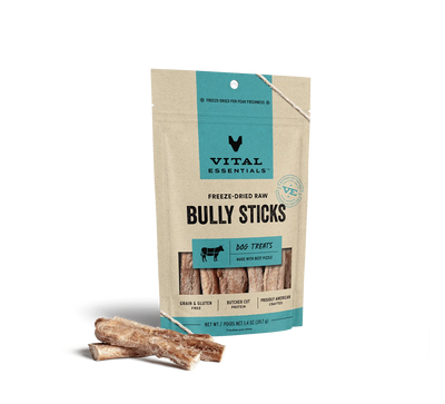 Vital Essentials Dog Freeze-Dried Treat Bully Stick 5 Piece