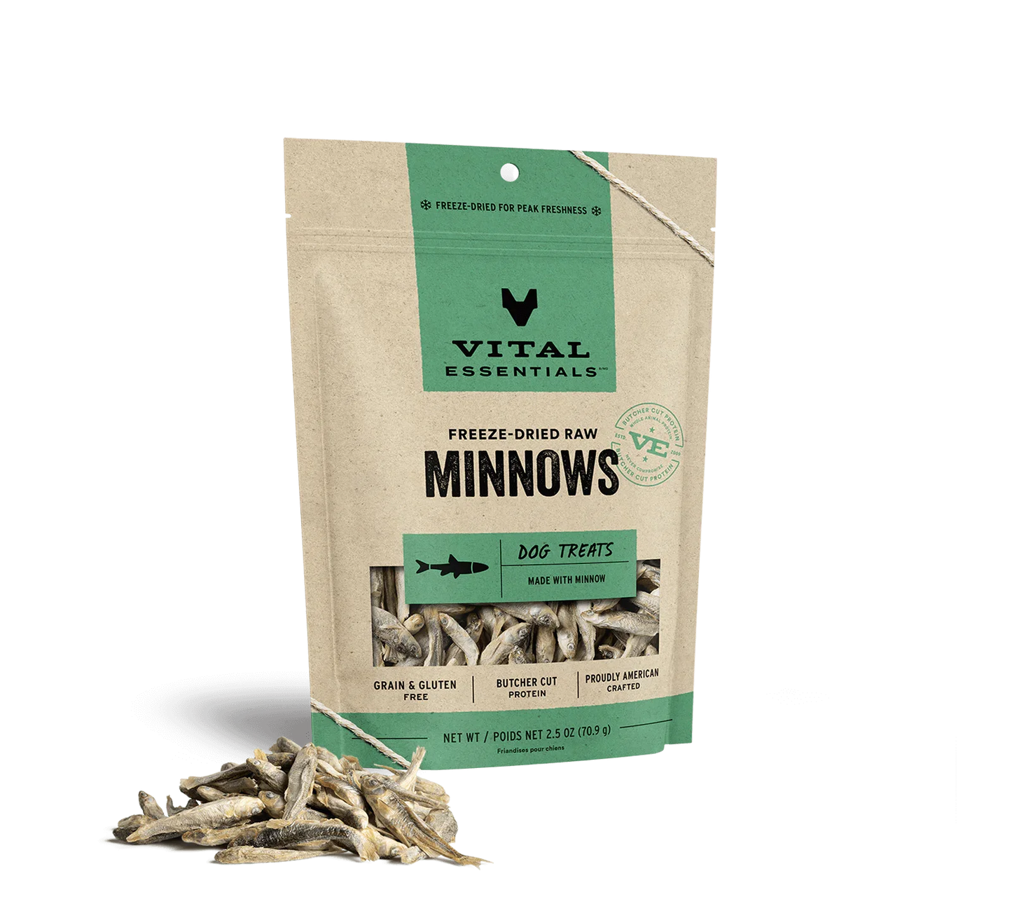 Vital Essentials Dog Freeze-Dried Treat Minnows 2.5oz.
