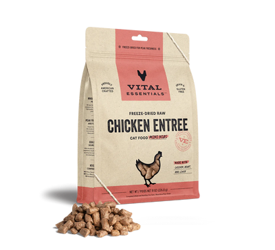 Vital Essentials Cat Freeze Dried Mini Nibs Chicken 8oz.