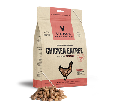 Vital Essentials Cat Freeze Dried Mini Nibs Chicken 12oz.