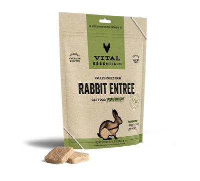 Vital Essentials Cat Freeze Dried Mini Patties Rabbit 3.75oz.