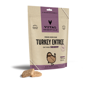 Vital Essentials Cat Freeze Dried Mini Patties Turkey 3.75oz.