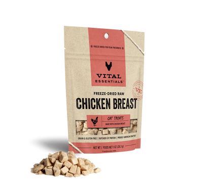 Vital Essentials Cat Freeze-Dried Treat Chicken Breast 1oz.