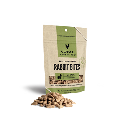Vital Essentials Cat Freeze-Dried Treat Bites Rabbit 0.9oz.