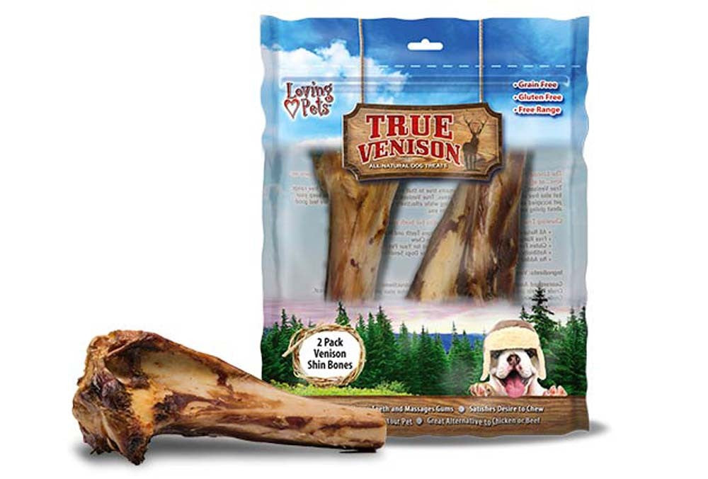 Loving Pets True Venison Whole Femur Bone Dog Treat 1ea/SM, 2 pk