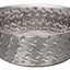 Loving Pets Diamond Plate Bowls with Non Skid Bottom Dog Dish Bowl Silver 1ea/1 qt