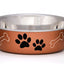 Loving Pets Metallic Dog Bowl Copper 1ea/LG