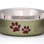 Loving Pets Metallic Dog Bowl Artichoke 1ea/MD