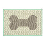 Loving Pets Bella Fashion Mats Geometric Bone Aqua 1ea