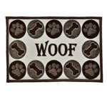 Loving Pets Fashion Mat Woof Chenille Multi-Color 1ea