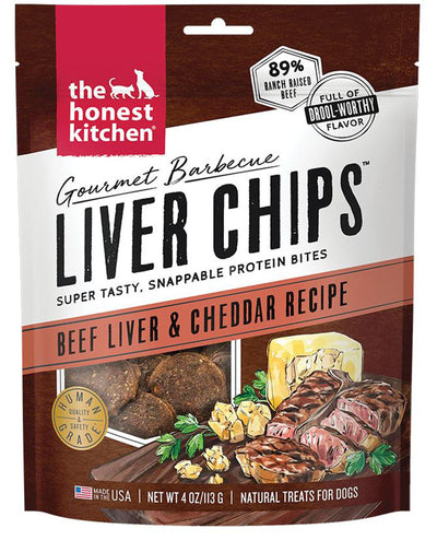 Honest Kitchen Dog Gourmet Beef Liver & Cheddar Chips 4oz.