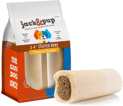 Jack & Pup 3-4In Peanut Butter Bone 2Pk