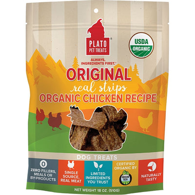 Plato Dog Strips Chicken 18oz.