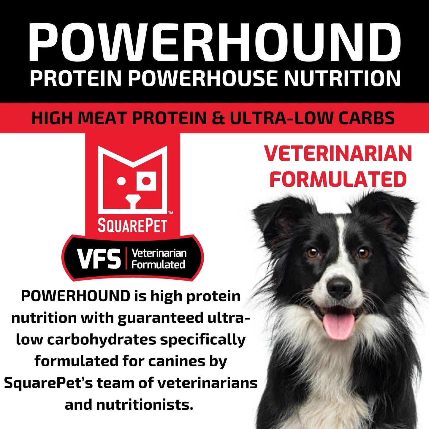 Square Pet VFS Powerhound Dog 4.4Lb  Red Meat