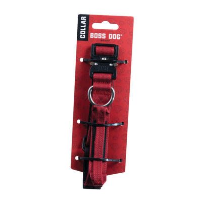 Boss Dog Tactical Adjustable Dog Collar Red, 1ea/Small, 13-16 in