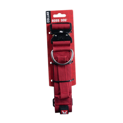 Boss Dog Tactical Adjustable Dog Collar Red, 1ea/XLarge, 20-28 in