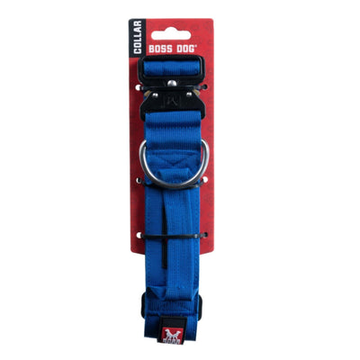 Boss Dog Tactical Adjustable Dog Collar Blue, 1ea/XLarge, 20-28 in