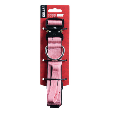 Boss Dog Tactical Adjustable Dog Collar Pink, 1ea/Medium, 15-18 in