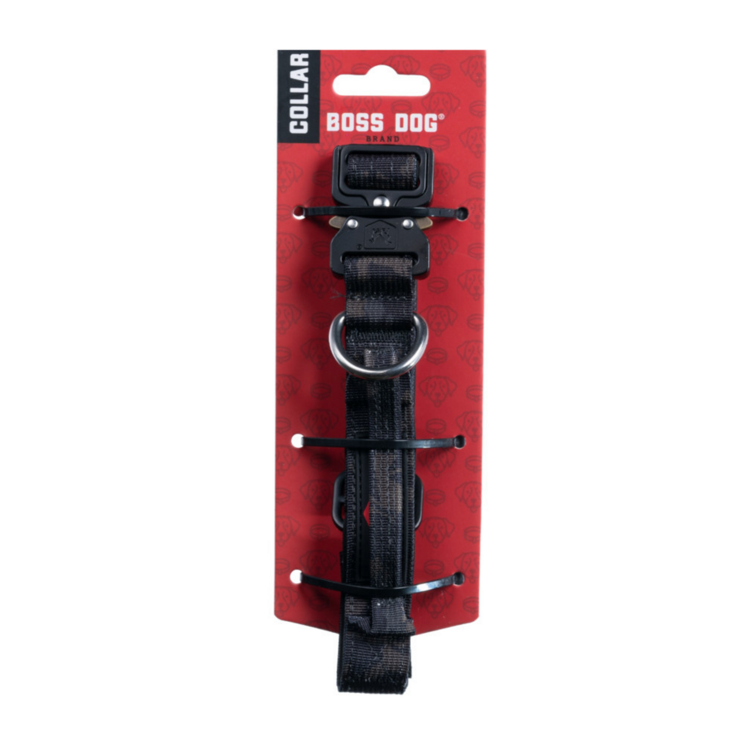 Boss Dog Tactical Adjustable Dog Collar Black Camo, 1ea/Small, 13-16 in