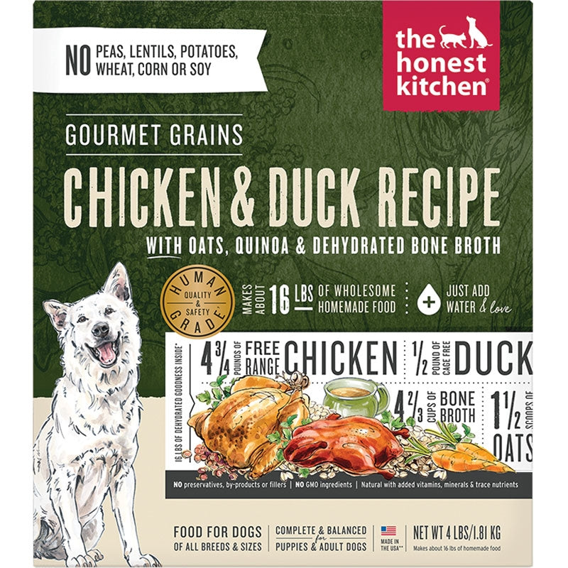 Honest Kitchen Dog Gourmet Grains Chicken And Duck 4Lbs. Box
