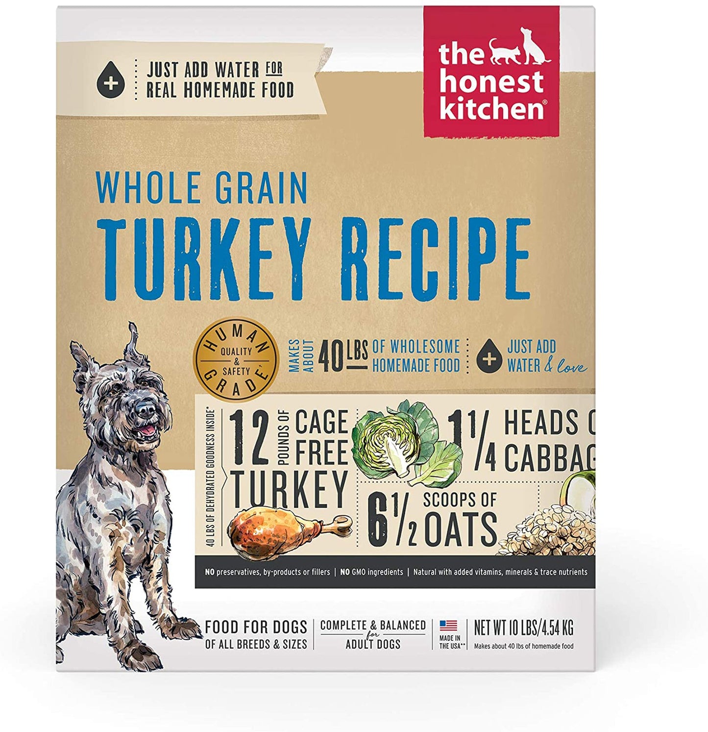 Honest Kitchen Dog Gourmet Grains Turkey And Whitefish 10Lbs. Box
