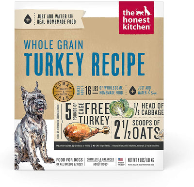 Honest Kitchen Dog Gourmet Grains Turkey And Whitefish 4Lbs. Box