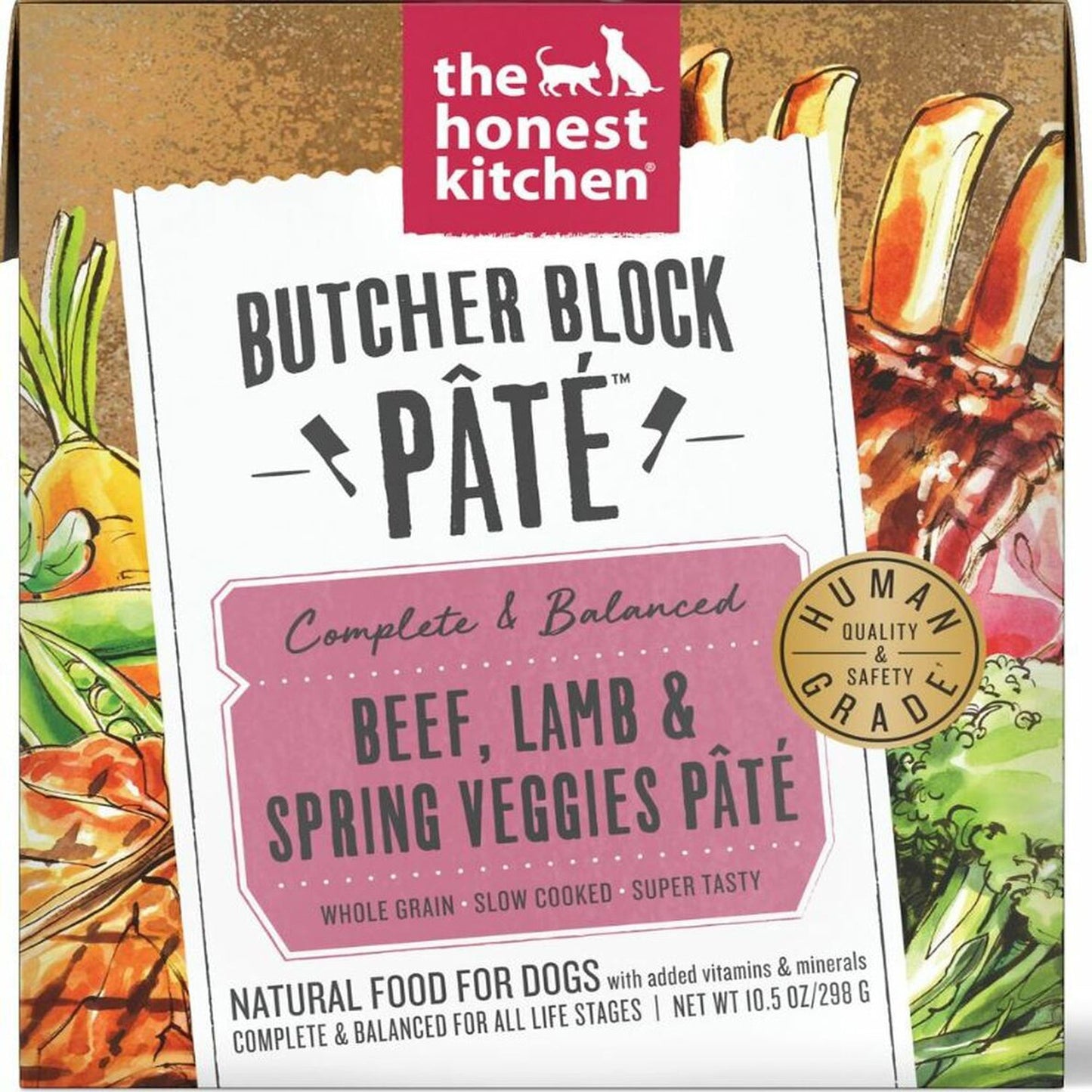 The Honest Kitchen Dog Butcher Block Pate Beef And Lamb 10.5oz. (Case of 6)