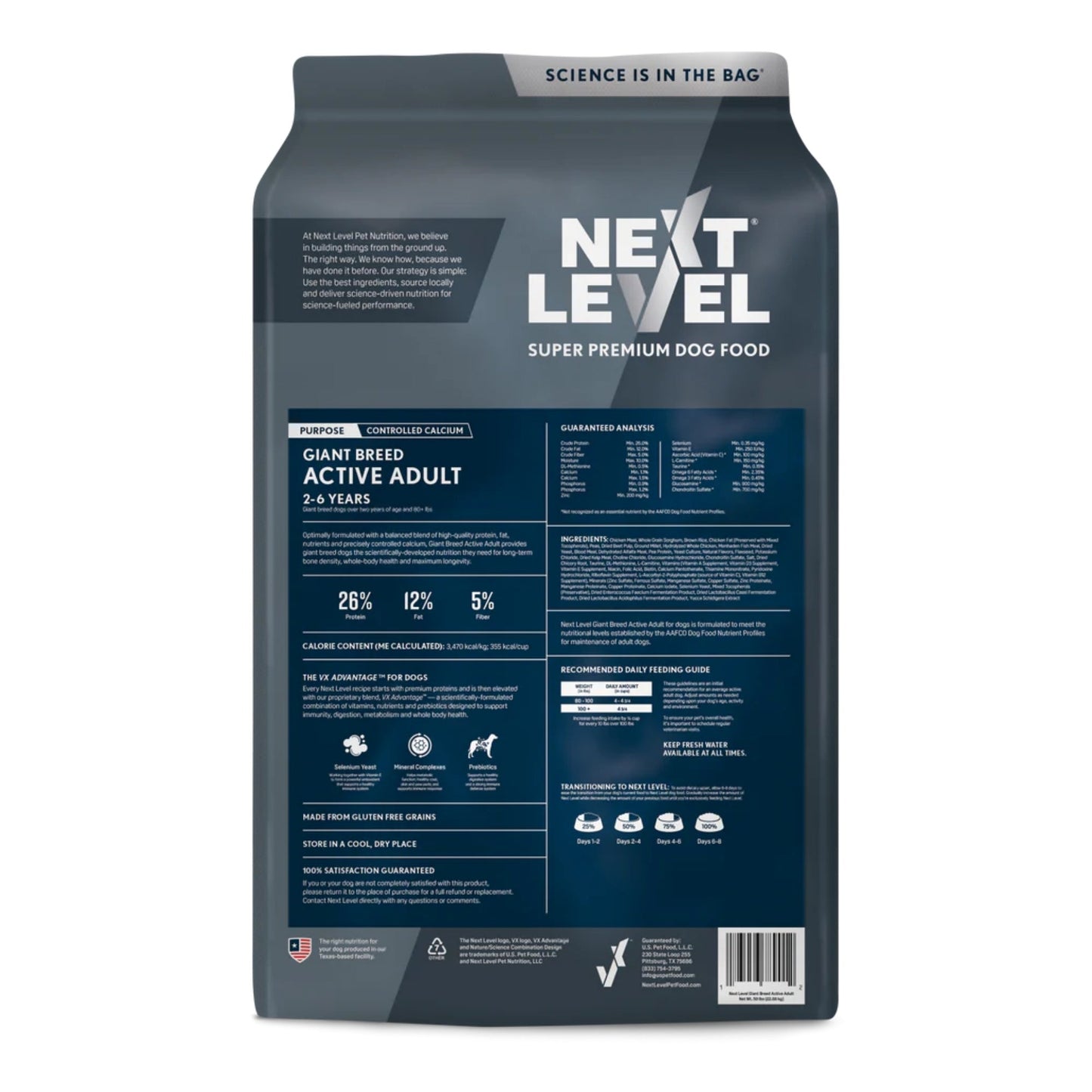 Natures Own Next Level Giant Breed Active Adult Dog Food 50 Lb