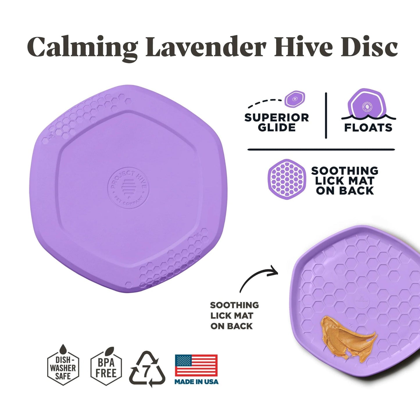 Project Hive Disc/Lickmat Scented Lavendar/Purple Large