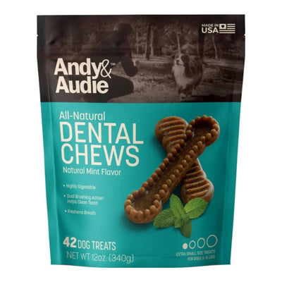 Andy & Audie Dental Chews For Dogs Mint XSmall 12oz.