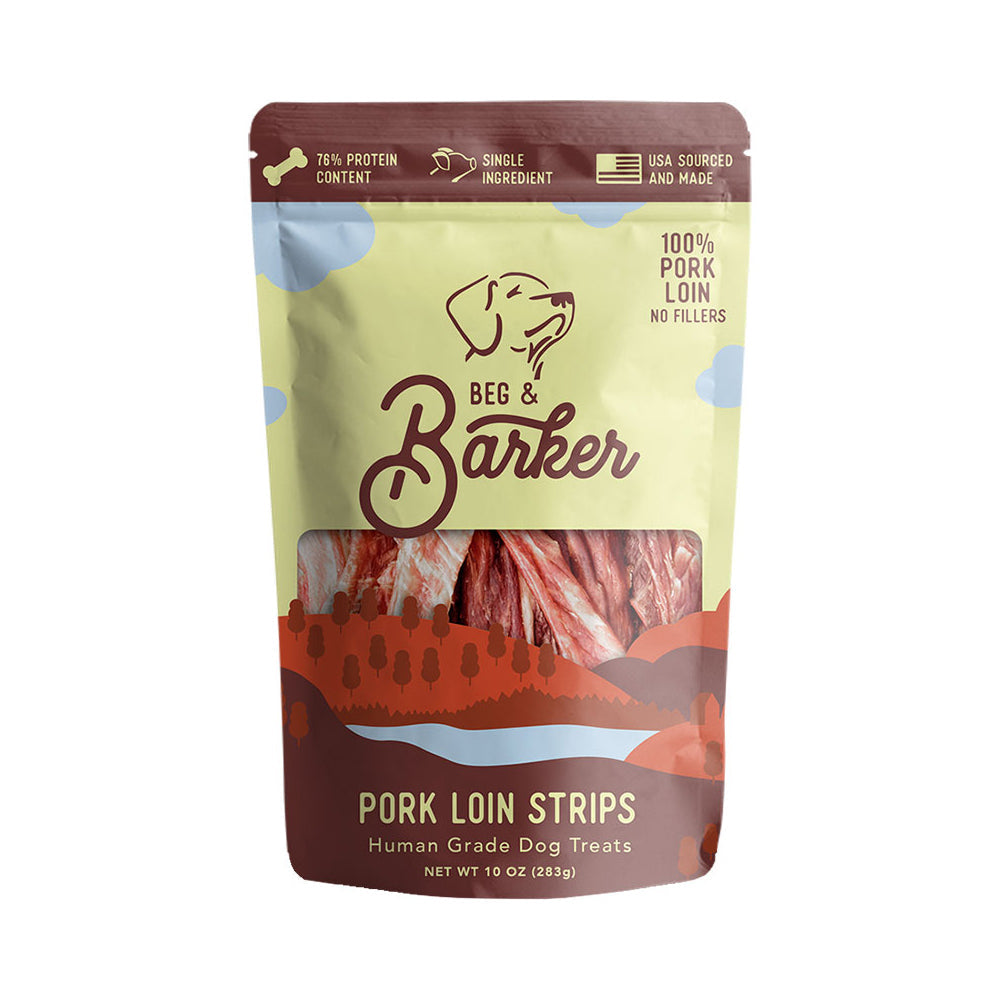 Beg & Barker Pork Loin Strip Dog Treats 1ea/10 oz