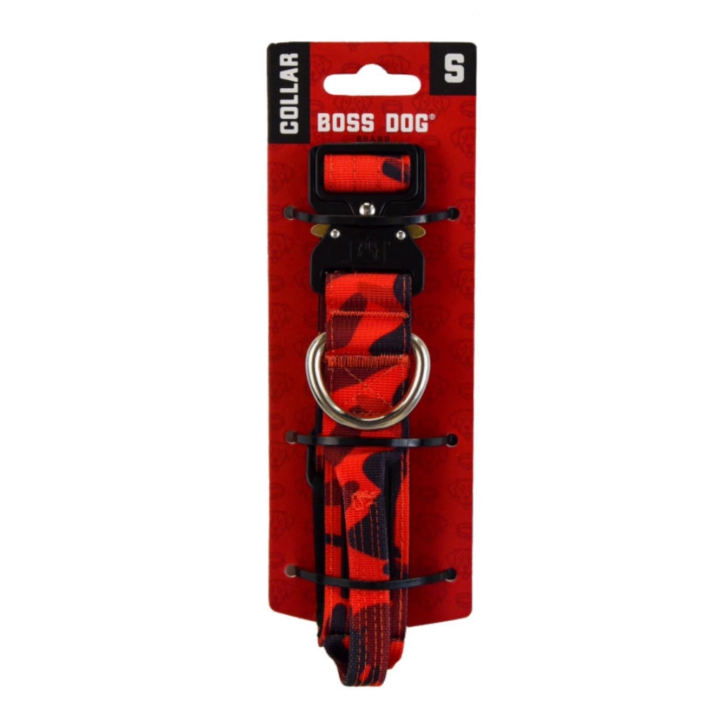 Boss Dog Tactical Adjustable Dog Collar Red Camo, 1ea/Small, 13-16 in