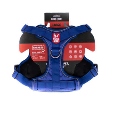 Boss Dog Tactical Dog Harness Blue, 1ea/Large