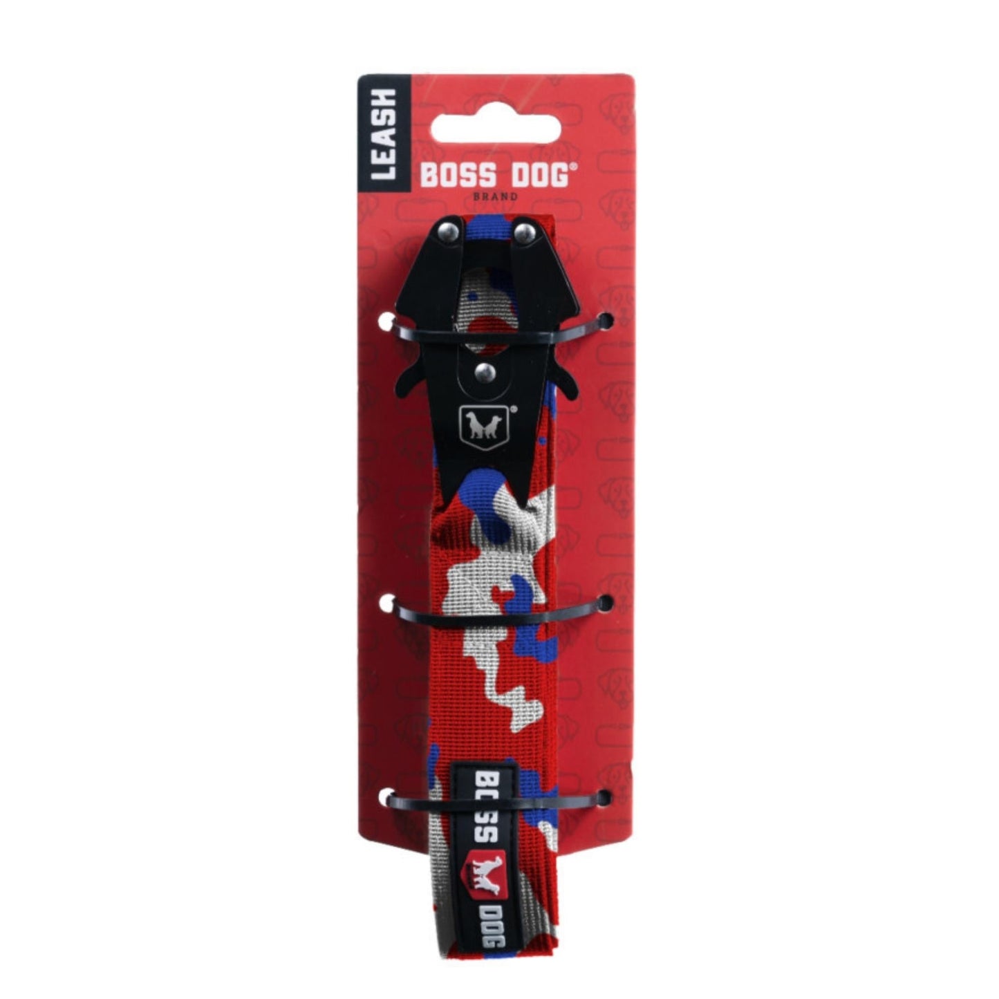 Boss Dog Tactical Dog Leash Red, White, & Blue, 1ea/4 ft