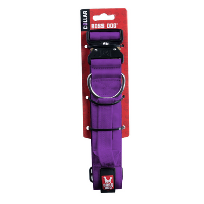 Boss Dog Tactical Adjustable Dog Collar Purple, 1ea/Large, 17-22 in