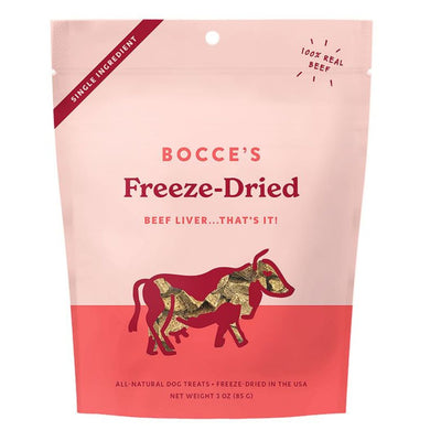 Bocce's Bakery Dog Freeze Dried Beef Liver Treats 3oz.