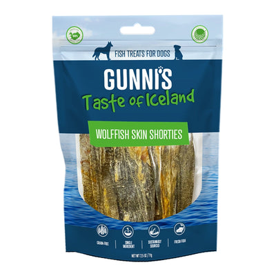 Gunnis Dog Wolf Fish Skin Shorites 2.5oz.