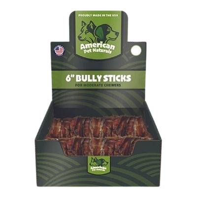 American Pet Naturals Dog Grain Free Bully Sticks 6 Inch 50 Count Display