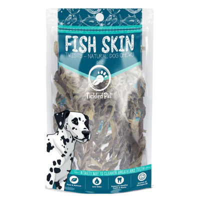 **Tickled Pet Dog 5oz. Icelandic Codfish Skin Twists