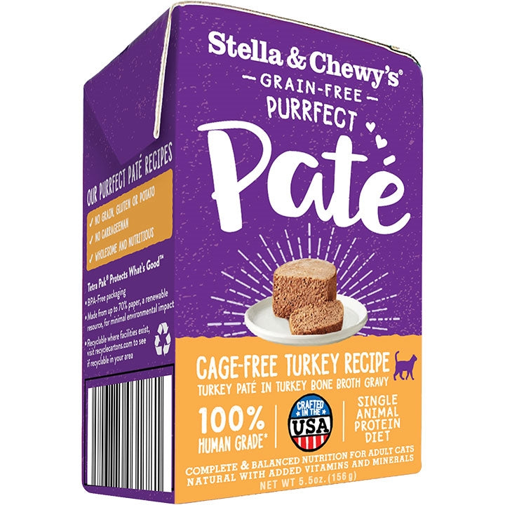 Stella and Chewys Purrfect Cat Pate Turkey 5.5oz. (Case of 12)