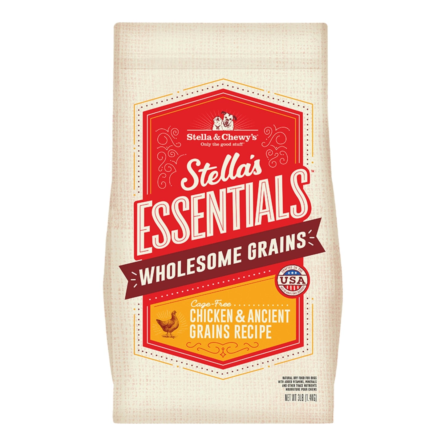 Stella & Chewy's Dog Essential Chicken & Ancestrial Grains 25Lb