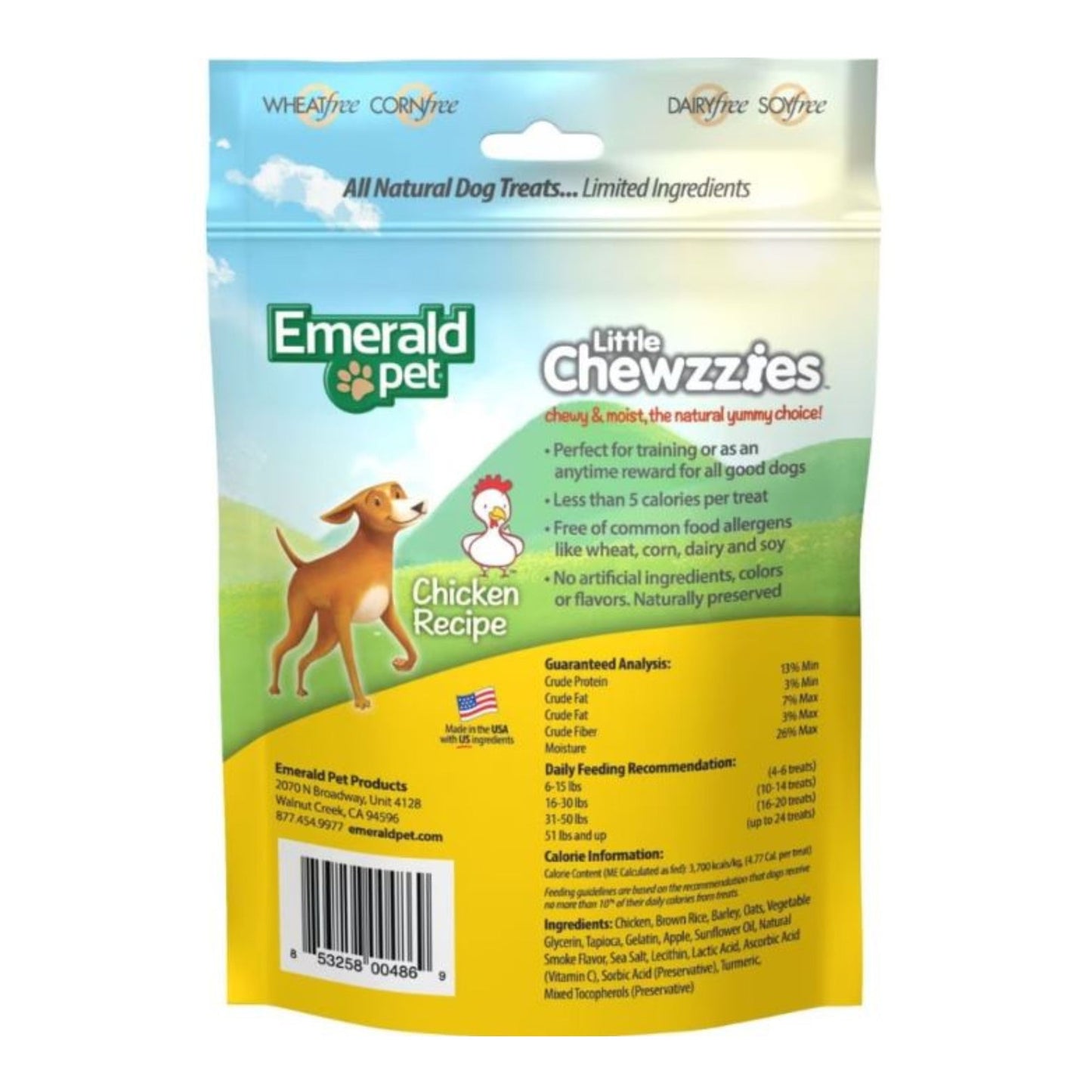 Emerald Pet Little Chewzzies Dog Treats Chicken 5oz.