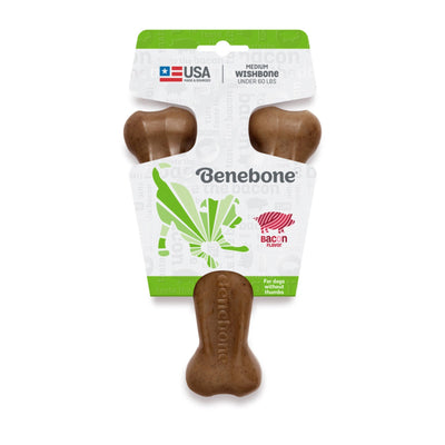 Benebone Wishbone Durable Dog Chew Toy Bacon, 1ea/MD
