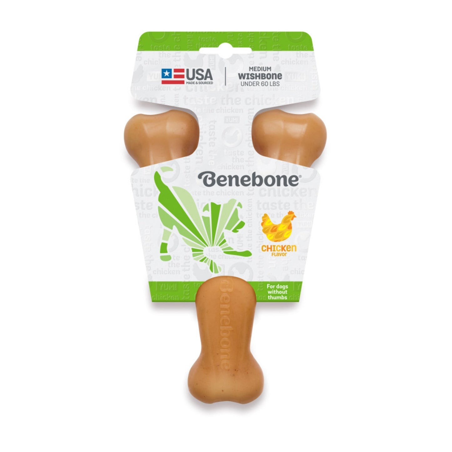 Benebone Wishbone Durable Dog Chew Toy Chicken, 1ea/MD