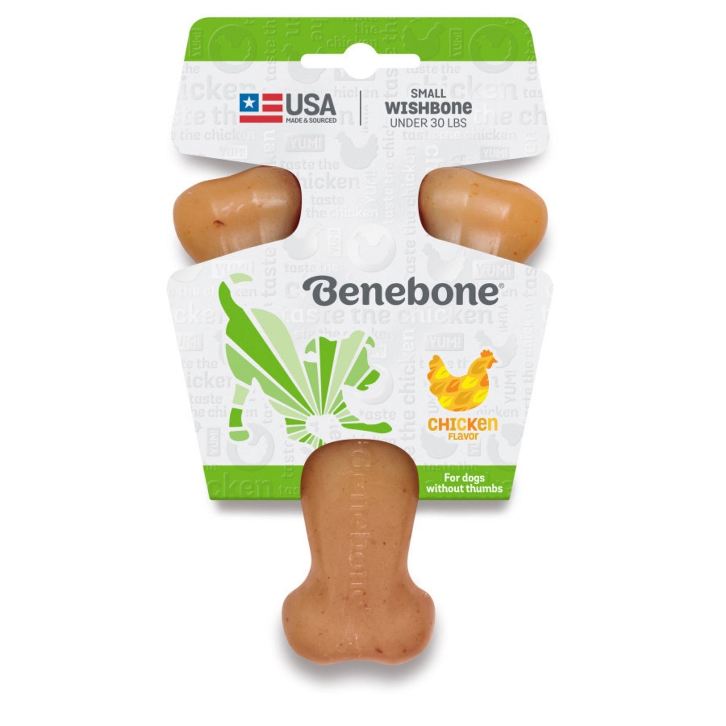Benebone Wishbone Durable Dog Chew Toy Chicken, 1ea/SM